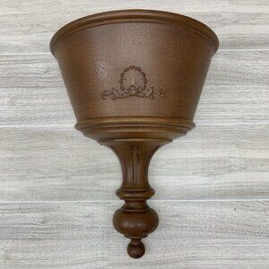 VTG Syroco Wall Pocket Sconce‎ Planter Faux Wood USA Colonial Farmhouse Country